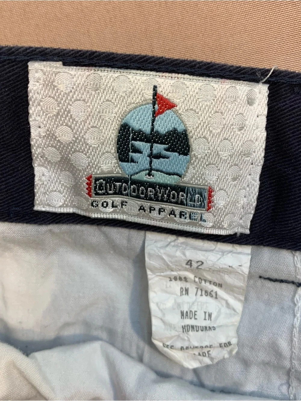 Men's Outdoor World Golf Apparel Navy Casual Cotton Shorts Tag size 42